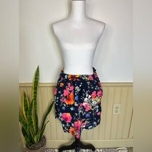 Merona Floral Cotton Skirt M | Bold Bright Y2K with Pockets